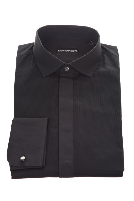 camicia nera armani