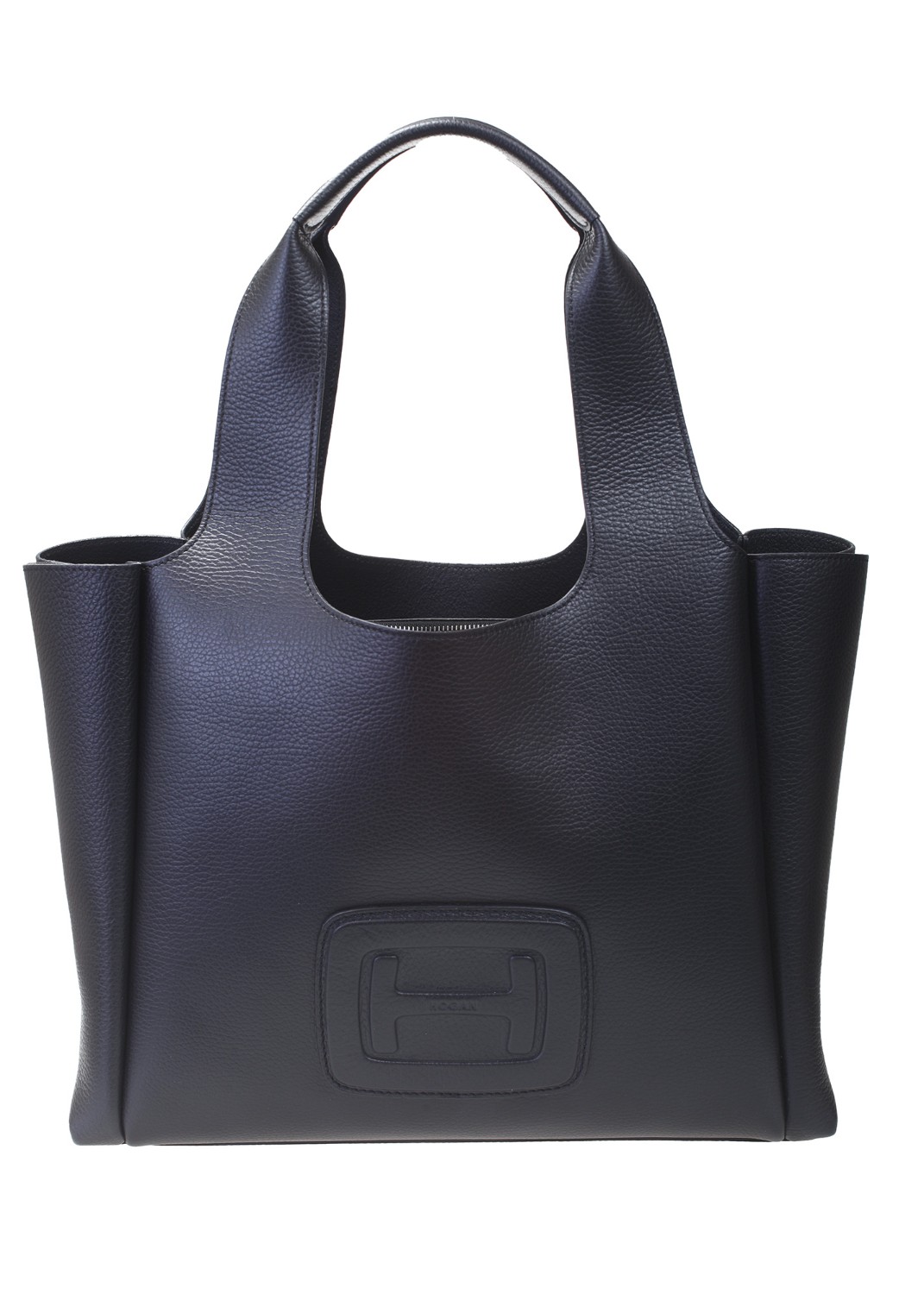 shop HOGAN  Shopping: Hogan shopping Media Hogan H-Bag.
Borsa shopping donna.
Articolo realizzato in pelle martellata.
Maxi H in rilievo sul fronte.
Interno a due scomparti.
Tasca interna removibile con cerniera.
Dimensioni: 42 x 29 x 13 cm, manici fissi.
Indicazioni di cura e mantenimento incluse.
Custodia in tessuto inclusa.
Caratterizzata da una maxi H in rilievo, questa borsa shopping è realizzata in pelle martellata, con pratici manici a spalla. 
L'interno è suddiviso in due ampi scomparti, separati da una tasca piatta removibile con cerniera.
Composizione: 100% Pelle.
Fabbricato in Italia.. KBW01M30300QVD-B999 number 2257239