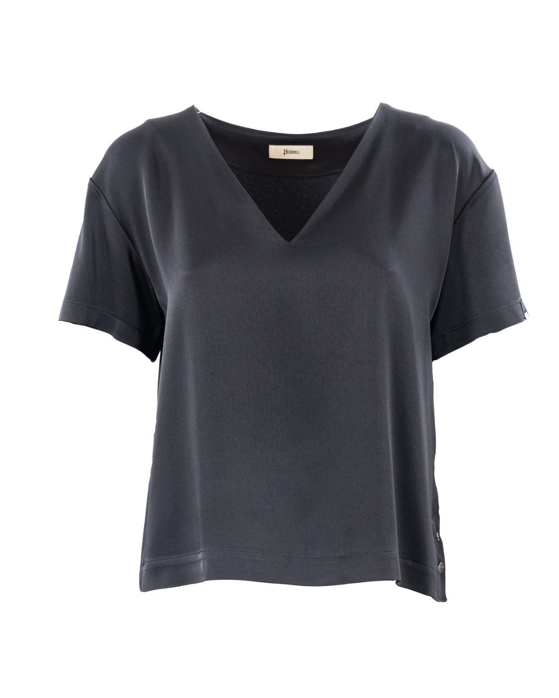 shop HERNO  Top: Herno blusa in casual satin.
Maniche corte.
Scollo a V.
Spacchi laterali con automatici.
Composizione: 71% Acetato, 29% Viscosa.
Made in Bulgaria.. BL000009D-9300 number 7012720