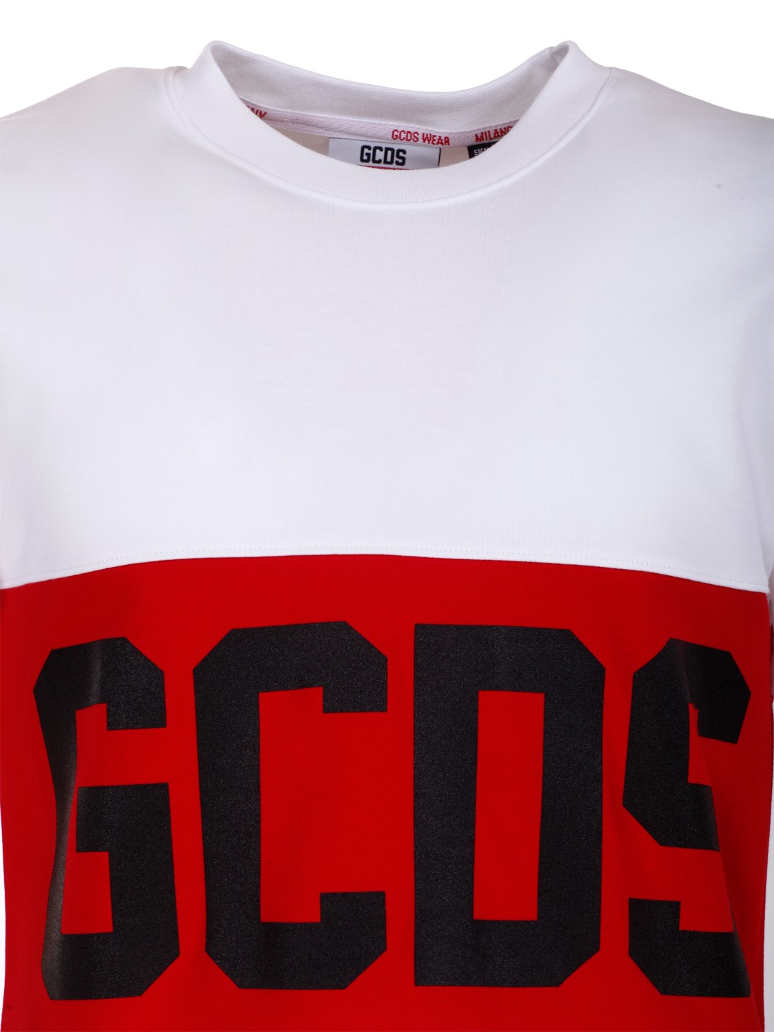 shop GCDS  T-shirt: GCDS t-shirt girocollo con logo frontale.
Oversize fit.
Composizione: 100% cotone.
Fabbricato in Italia.. CC94M021014-01 number 5900900