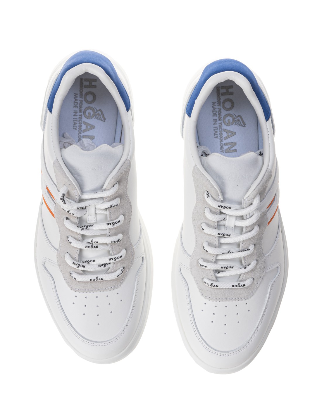 shop HOGAN Saldi Sneakers: Hogan sneakers basket low top H580 in pelle bianca.
Tomaia in pelle.
H laterale.
Dettagli in suede e nabuk.
Fussbett in memory foam.
Suola in gomma.
Custodia in tessuto inclusa.
Composizione: 100% pelle.
Made in Italy.. HXM5800EF20R9R-847W number 6110463