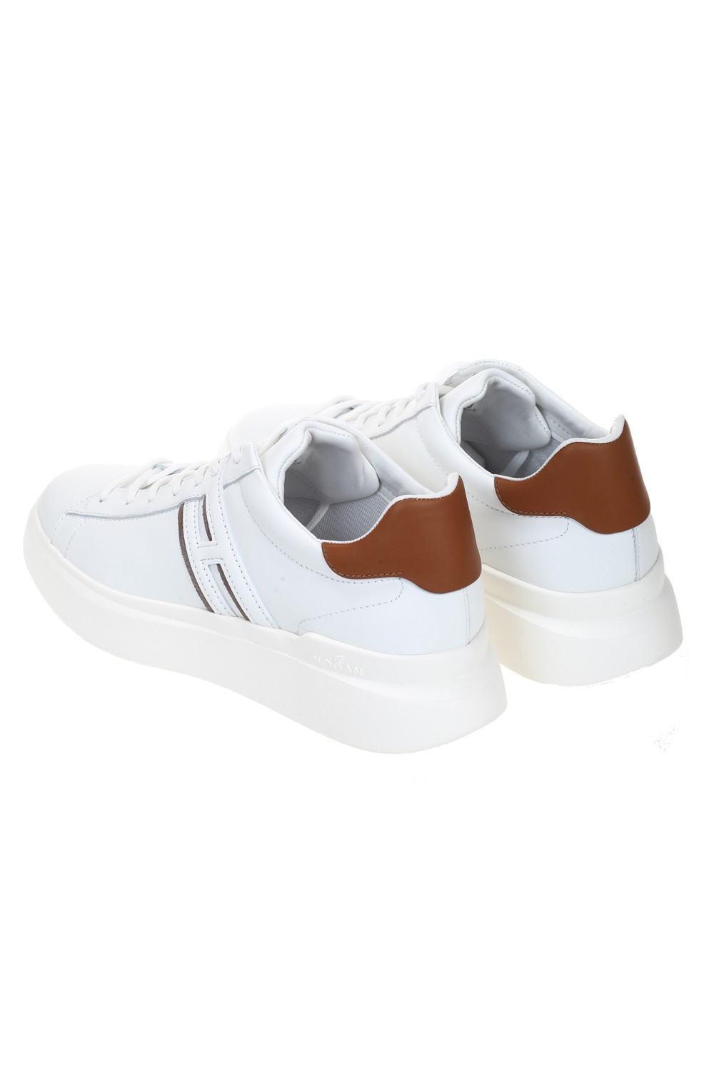 shop HOGAN  Sneakers: Hogan sneakers H580, bianco e marrone.
Tomaia in pelle liscia.
Dettagli in pelle scamosciata.
H laterale.
Fussbett in memory foam 8 mm.
Suola in gomma.
Altezza totale 4,5 cm.
Indicazioni di cura e mantenimento incluse.
Custodia in tessuto inclusa.
Composizione: 100% pelle.
Fabbricato in Italia.. HXM5800DV42N64-386JBIANCO/CUOIO number 7815770